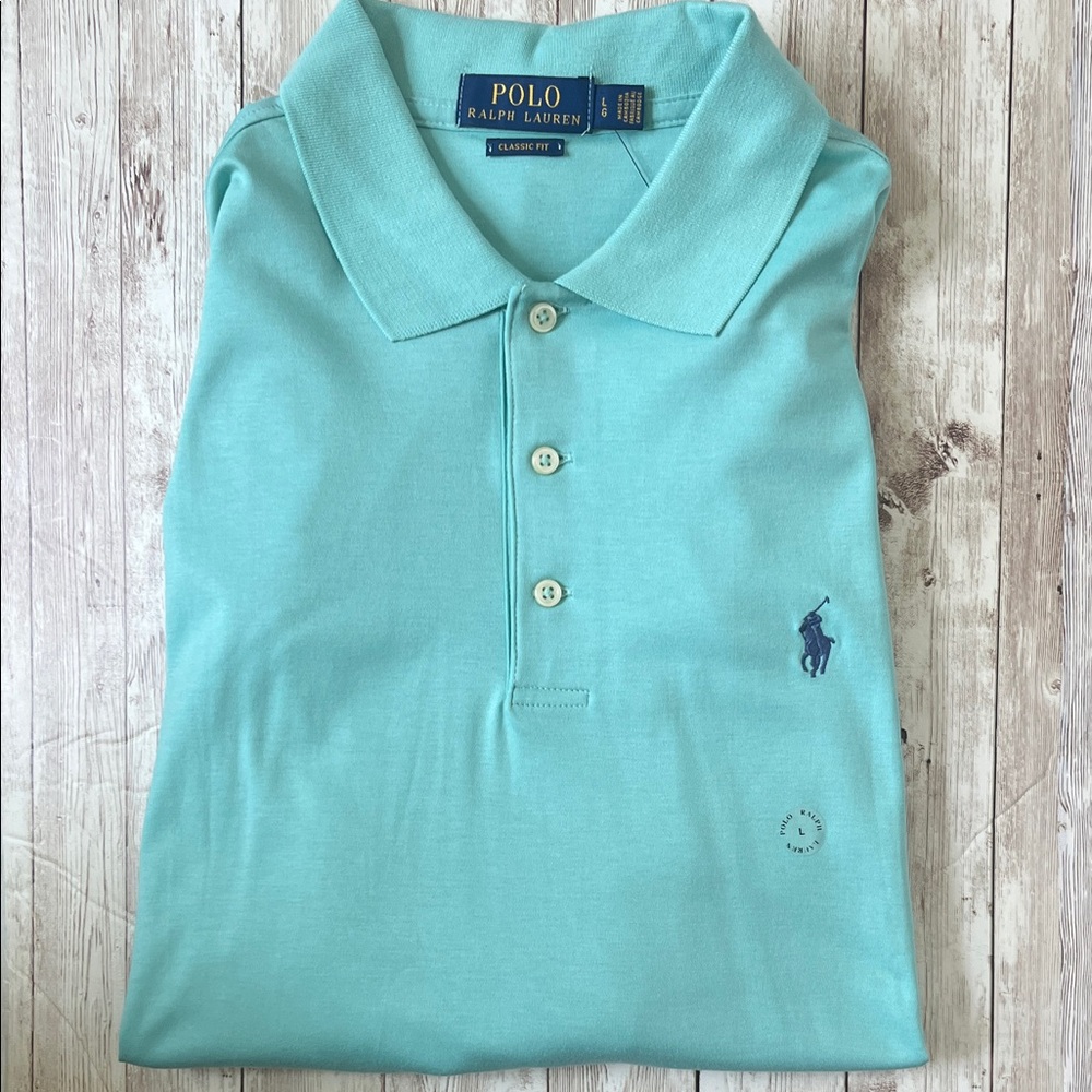 Polo by Ralph Lauren Aqua Short-Sleeve Classic Fit Polo
